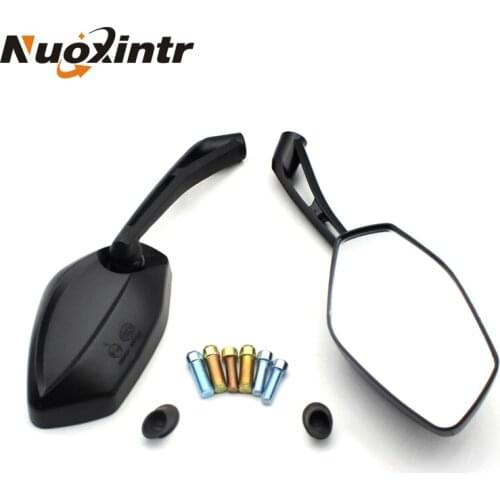 Universal Sports Side Rear View Mirror One Pair Black Mirrors For 10mm 8mm Honda CB600 Hornet 600 CB900 CB500 CB1300 Custom
