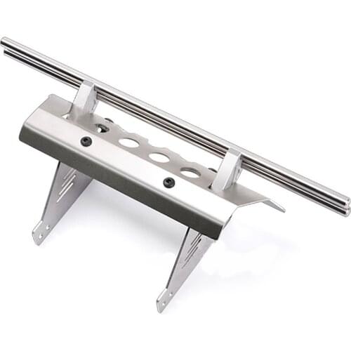 Stainless Steel Rear Bar Chassis Armor Modification Rear Bumper with Bottom Guard Screws Kit for TRX6 G63 Model Car Parts