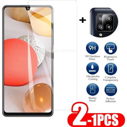 1-2Pcs Safety Glass For Samsung A42 5G Screen Camera Protector On For samsung a51 a71 a21s m31s screen Lens Tempered Glass 9H