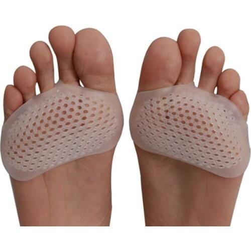 1Pair Silicone Soft Pads High Heel Shoes Slip Resistant Protect Pain Relief Foot Care Forefoot Half Yard Invisible Gel Insoles
