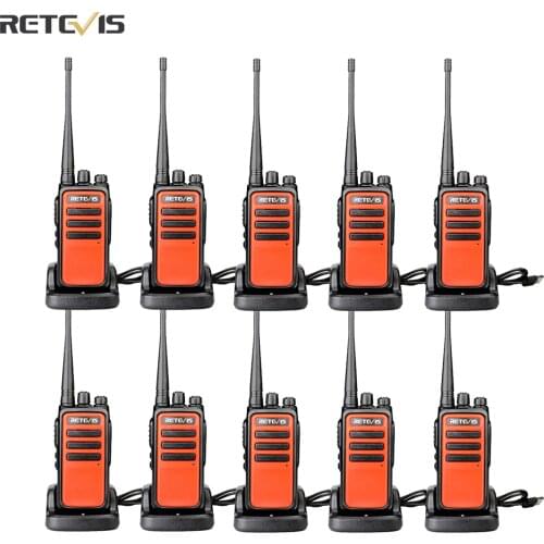10pcs Retevis RT666/RT66 Walkie Talkie PMR Radio UHF PMR 446 VOX USB Charging 2 Way Radio Transceiver Comunicador Walkie-Talkie