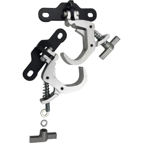 2 Pçs / Lot Ebale Tube Stage Lighting Clamp Folding Beam Hook Cast Steel Aluminum 200 Kg Professional & DJ