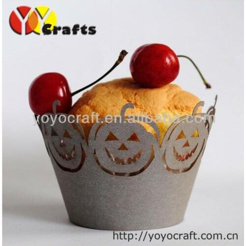2017 hot Halloween theme "happy pumpkins" cupcake wrapper