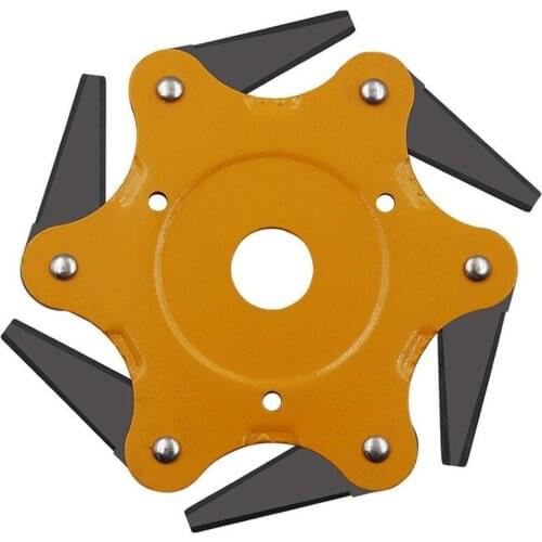 6 Blades Grass Trimmer Head 65Mn Brush Cutter Weed Brush Cutting Head Easy Cutting Garden Power Tool Accessories for Lawn Mower