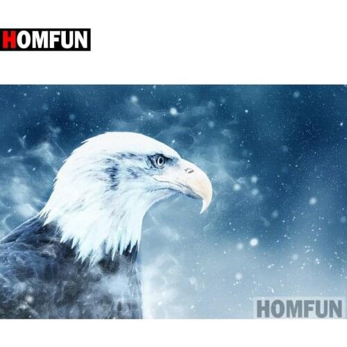 HOMFUN Full Square/Round Drill 5D DIY Diamond Painting "Animal eagle" Embroidery Cross Stitch 5D Home Decor A15833