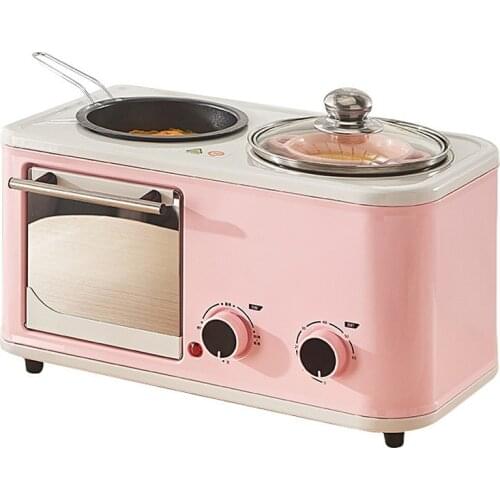 Mini household electric four-in-one breakfast machine mini bread toaster oven stove food steamer toaster
