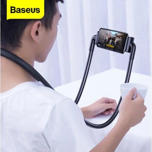 Baseus Flexible Lazy Neck Phone Holder Stand For iPhone Universal Mobile Phone Mount Bracket For Samsung Tablet Cellphone Holder