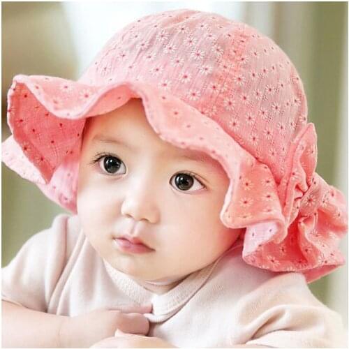 Toddler Girls Infant Kids Bucket Floral Baby Hat Fashion Wholesale Cap Enfant Beanie Bonnet Newborn Photography Props Headwear