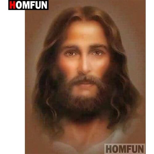 HOMFUN Full Square/Round Drill 5D DIY Diamond Painting "Religious Jesus" Embroidery Cross Stitch 5D Home Decor Gift A16612
