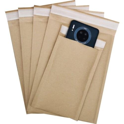 50PCS/11 sizes Brown Bubble Envelopes Gift Packaging Bags Padded Mailers Shipping Envelope Self seal bubble Courier Storage Bags