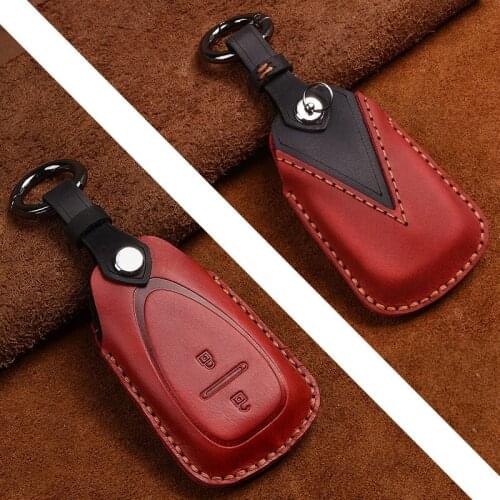 Leather Car Key Cover Case for Chevrolet Cruze Spark Camaro Volt Bolt Trax Malibu 2016 2017 2018 2020 Accessories Protect
