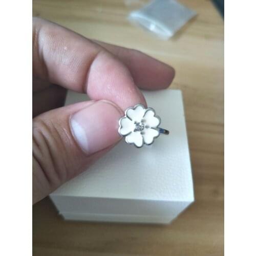 Hot Sale Fashion jewelry Real Pave Setting cherry Compatible With Original Plant Trendy Sale Authentic 925 Retro Finger Ring