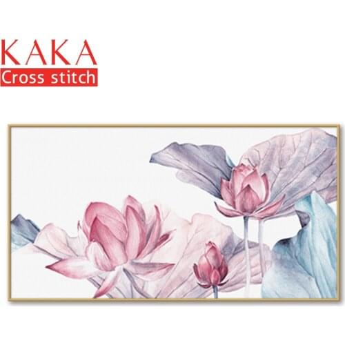 Cross stitch kits,Embroidery needlework sets with printed pattern,11CT-canvas for Home Decor Painting,flowers CKF0078