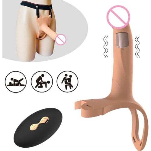 Wearable Hollow Strap On Vibrator Anal Dildo Vibrators Realistic Dildos Stimulator Vibrating Hairness Belt Adult Sex Toys