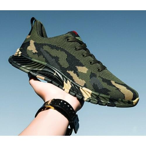 Autumn Winter Mens Hiking Camouflage Work Shoes Unisex Mesh Ourdoor Rock Climbing Sneakers Women Autumn Trekking Hunting Boots