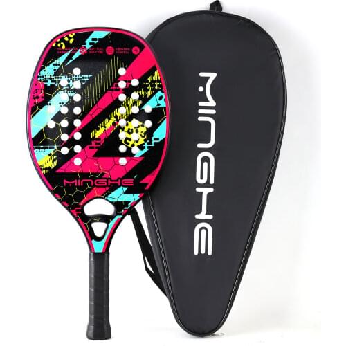2021 plate tennis racket carbon EVA foam core lightweight tennis racket simple 2 colors carbon fiber beach racket/3pcs tennis