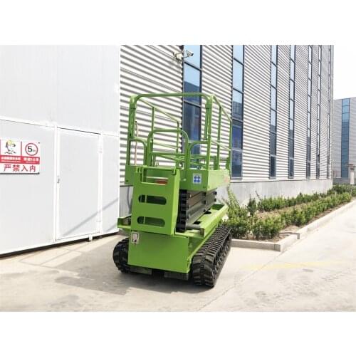 Qiyun CE ISO 10m Height 300kg Load Tracked Self Propelled Electric Scissor Aerial Working Platform with ODM/OEM