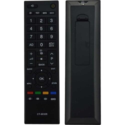 Maytir Replacement TV Remote Control High Quality Black TV Remote Controller Suitable For TOSHIBA LCD TV CT-90326