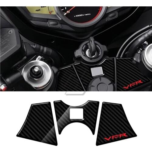 3D Carbon-look Upper Triple Yoke Defender Case for Honda VFR 1200 2010-2016