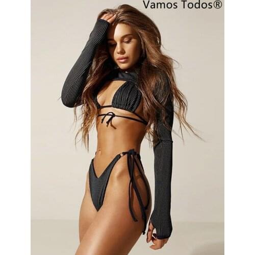 Vamos Todos Striped Swimwear