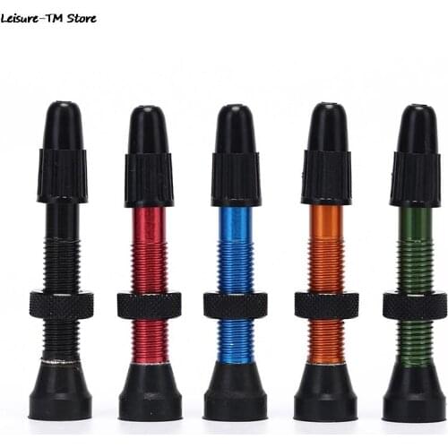 Bicycle Valve For Compatible Road MTB Bicycle Tubeless Tires Brass Core Alloy Stem Tubeless Sealant