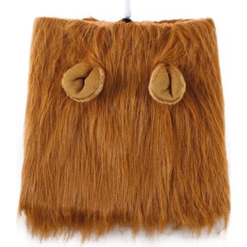 Animal Pet Costume Lion Wigs Mane Hair Scarf Party Fancy Dress Clothes Lion Dog Costume Festival Party Fancy Dress For Dog Cloth