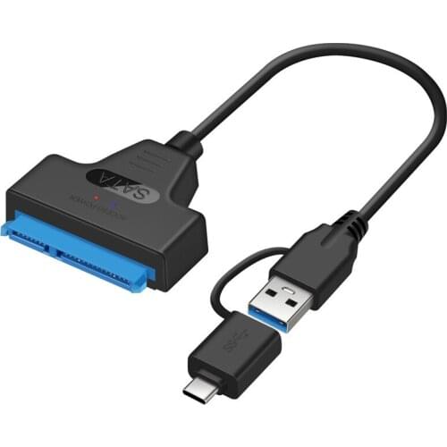 1PC USB 3.0 USB C to SATA Easy Drive Line Hard Drive Extension Cable USB 2 in 1 Easy Portable Drive Line