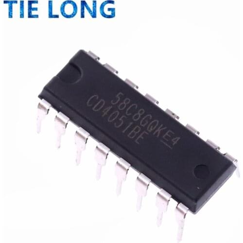 10PCS CD4051BE DIP16 CD4051 DIP 4051BE DIP-16 new and original IC