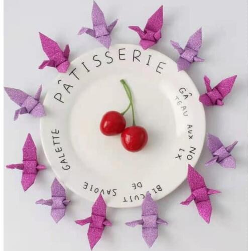 100Pcs Glitter Origami Paper Cranes For Wedding Party Decorations Party Favors Creative Gift Bridal Baby Shower Birthday Decor