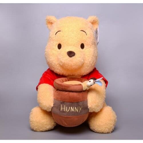 15.8" Winnie the Pooh Stuffed Plush Dolls Toys Kawaii Pooh Bear Winnie Hold Honeypot Plush Toys Gifts for Kids Home Decoration