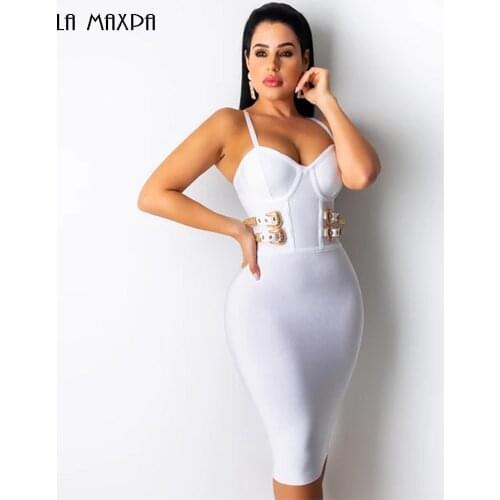 2021 Summer Womens Sexy Black White Sleeveless V-neck Bodycon Mini Dress Fashion Belt Celebrity Party Dress Vestidos