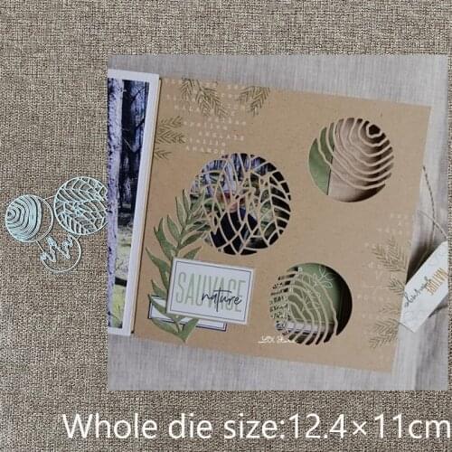 New Design Craft Metal stencil mold Cutting Dies 3pcs plants ring decoration scrapbook die cuts Album Paper Card Craft Embossing