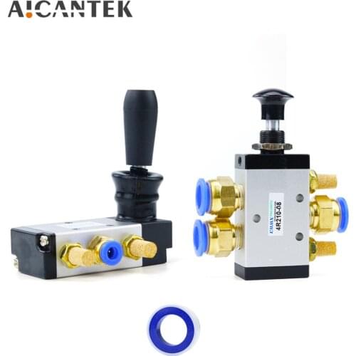 4H210-08 1/4" 2 Position 5 Port Manual Pneumatic Air Control Valve 4R210-08 Hand Lever Operated with 4/6/8/10/12mm Fitting