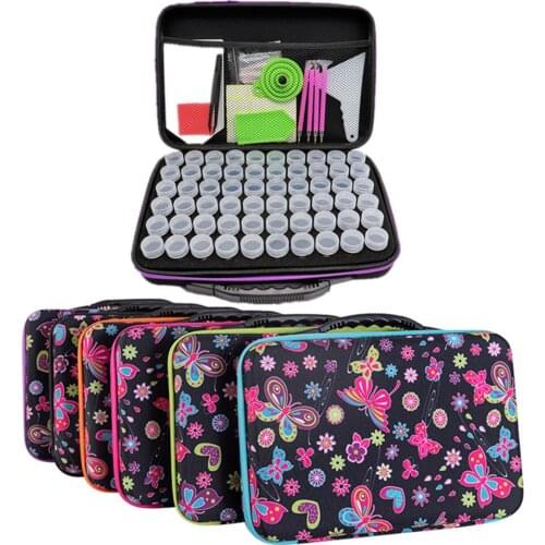 5D Diamond Painting Storage Box 60-Slot Diamond Painting Accessories Tools Jewelry Bead Storage Jar Ring Sparkling rhinestones