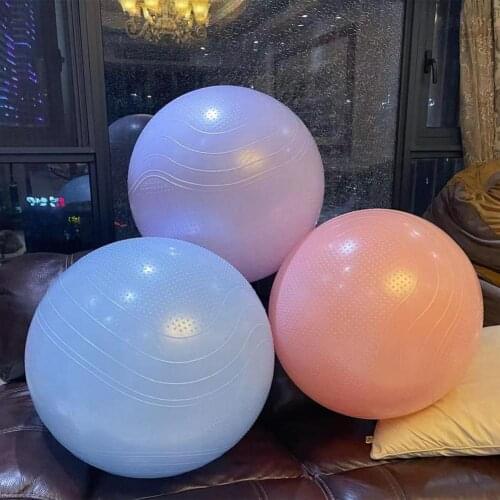 65cm Yoga Ball Thickened Against-explosion Matte Pilates Ball Fitness Exercise Gym Pregnancy Birthing Core Ball with Air Pump