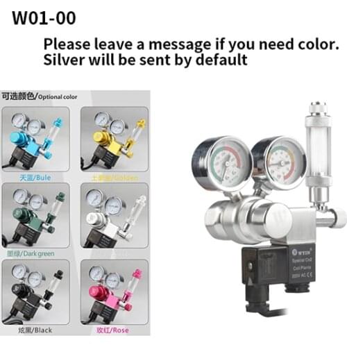 Aquarium CO2 Regulator with Check Valve Bubble Counter magnetic Solenoid Valve Aquarium Carbon dioxide pressure reducing valve