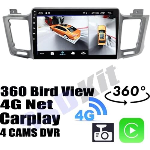 Car Audio Navigation GPS Stereo Media Carplay DVR 360 Birdview 4G Android System For TOYOTA RAV4 XA40 2012~2018