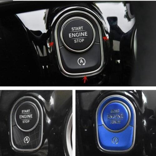 Car Styling for Mercedes Benz GLE GLB 2019 2020 3pcs Interior Auto Start Stop Engine Push Switch Buttons Cover Stickers Trim