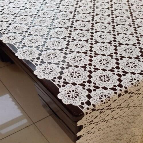 Free Shipping 8001 Hollow Natural Cheap PVC Tablecloth Tea Cup Mat Cover Runner Water Oil Proof Dining Kitchen Antependium Gift
