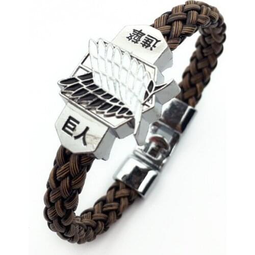 Anime attack on titan cosplay punk Bracelet foreign trade Bracelet mens knitting Bracelet Gifts for friends