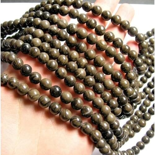 Natural Coffee Lace Jaspe r Beads 6mm 8mm 10mm 12mm Round Beads Loose Stone Bead for jewelry making,1 of 15"string