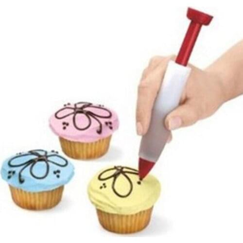 Cake Decorating Flower Pen DIY Cake Decorating Tools Icing Piping Cream Pastry Bag Nozzle Kitchen Bakery Tools Jam Squeezed Gun