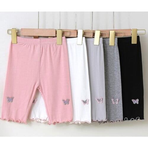 Girls Fashion Summer Childrens Five-point Pants Modal Bottoming Pants 2021 New Middle Pants Childrens Pants Thin Section