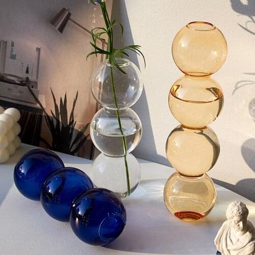 Home Decor Glass Vase Decoration Room Crystal Vase Modern Hydroponic Plants European Decoracion Salon Casa Floreros