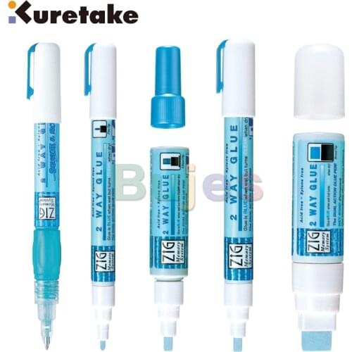 Kuretake ZIG 2 Way Glue Pen, 1/2/4/15mm Broad Tip,Adhesive for Kids, Artists, Crafters, Family, No Mess, Photo-Safe