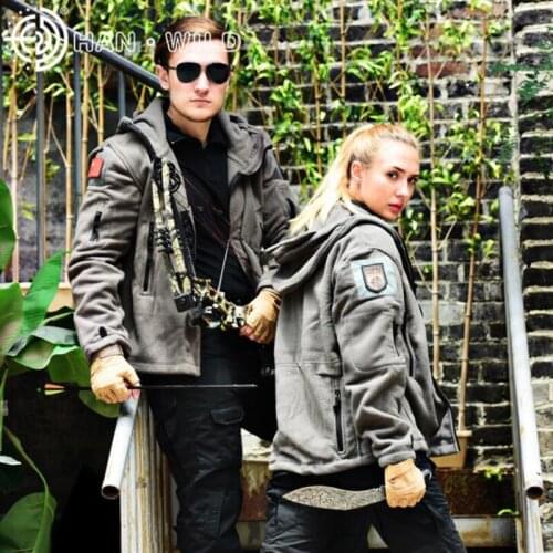 Polar Fleece Thermal Windbreaker With Hooded TAD Sharkskin Softshell Jacket Outdoor Hiking Camping Sport Jacket