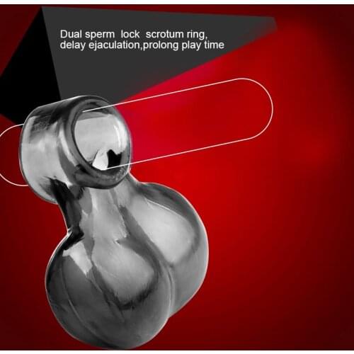 Penis Ring Scrotum Cock Ring Sex Toys for Adults Men Scrotum Cage Ball Stretcher Soft Ejaculation Delay Erection Male Cockring