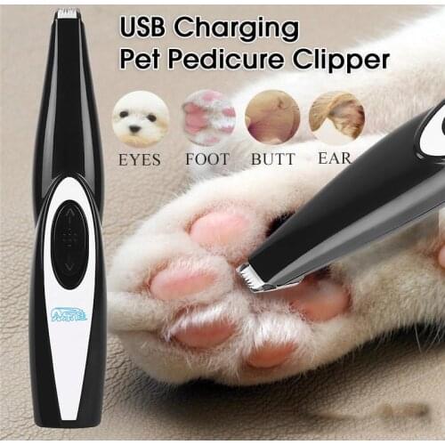 Professional Dog Clippers Pet Foot Hair Trimmer Dog Growing Clipper USB Rechargeable Butt Ear Eyes Hair Cutter Remover Low-noise