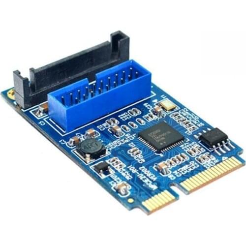 Motherboard Mini PCI Express to Dual USB 3.0 19-pin Expansion Card Adapter PCI-E to 2 ports USB 3.0 SATA Adapter XXM