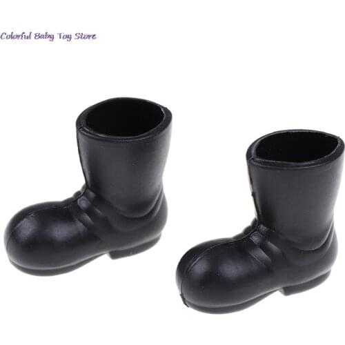 1 Pair 1:12 Dollhouse Miniature Accessories Mini Santa Claus Shoes Xmas Decor Doll Shoes